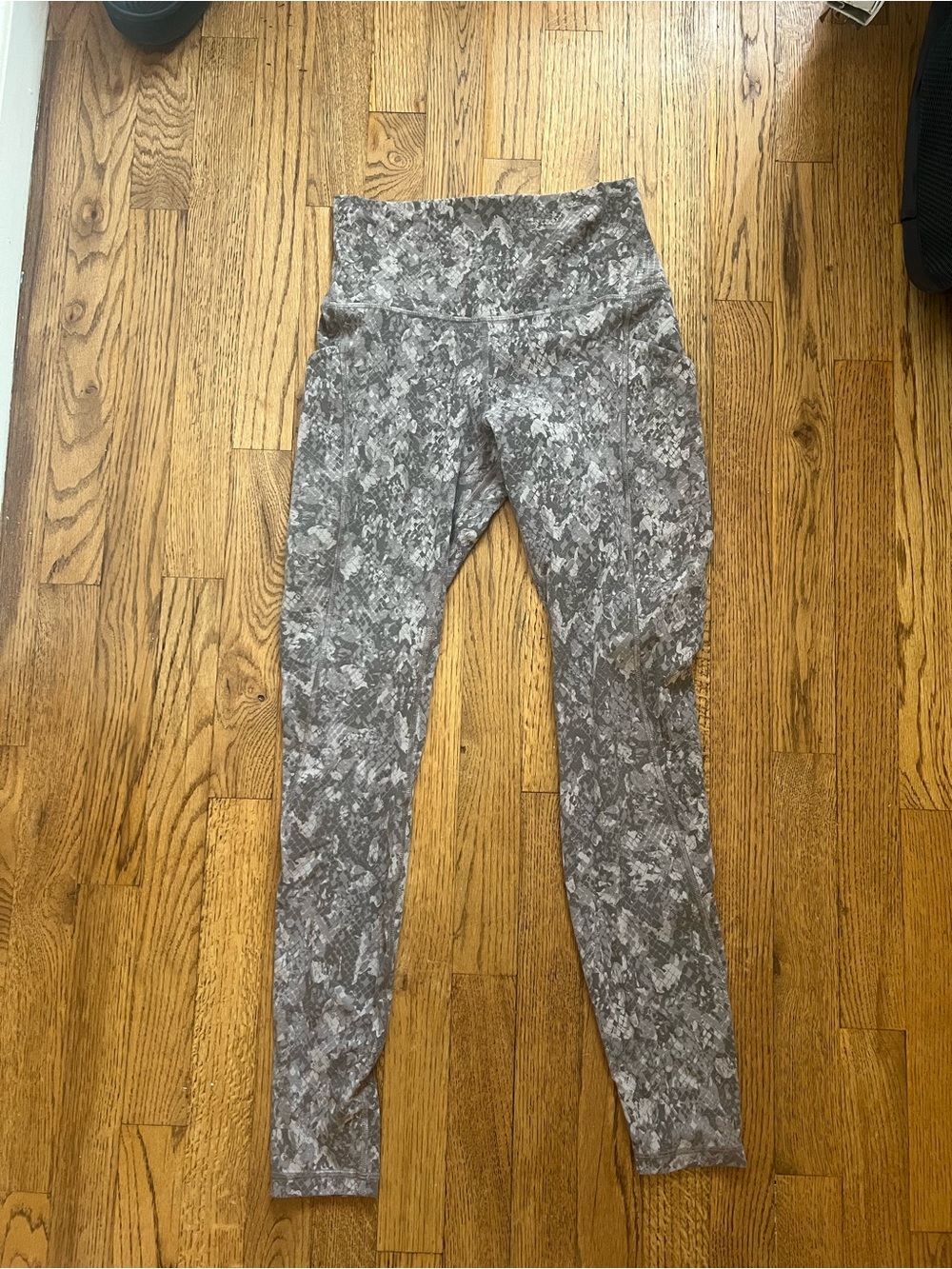 lululemon athletica Gray Patterned High-Rise Leggings